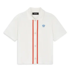Little Boy's & Boy's Medusa Embroidery Piqué Shirt